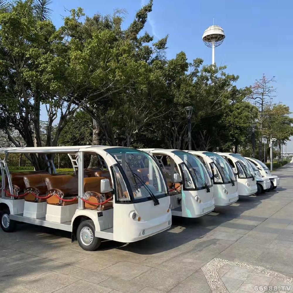 14座電動觀光車 四輪售樓處看房車 酒店景區代步游覽車